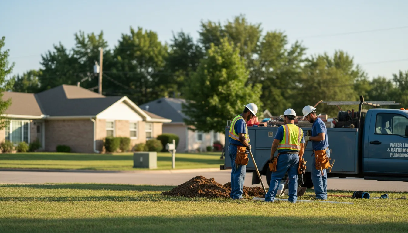 Residential water line and bathroom plumbing service in Pollock, LA